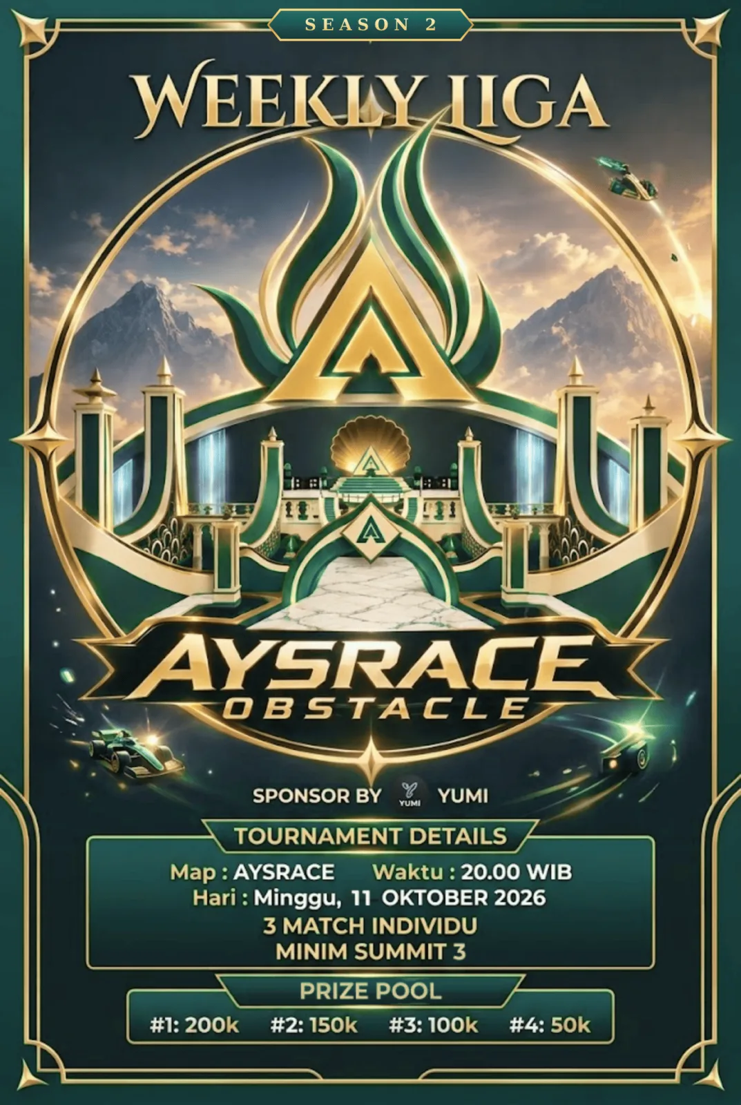 Poster WEEKLY LIGA AYS COMMUNITY SEASON 2
