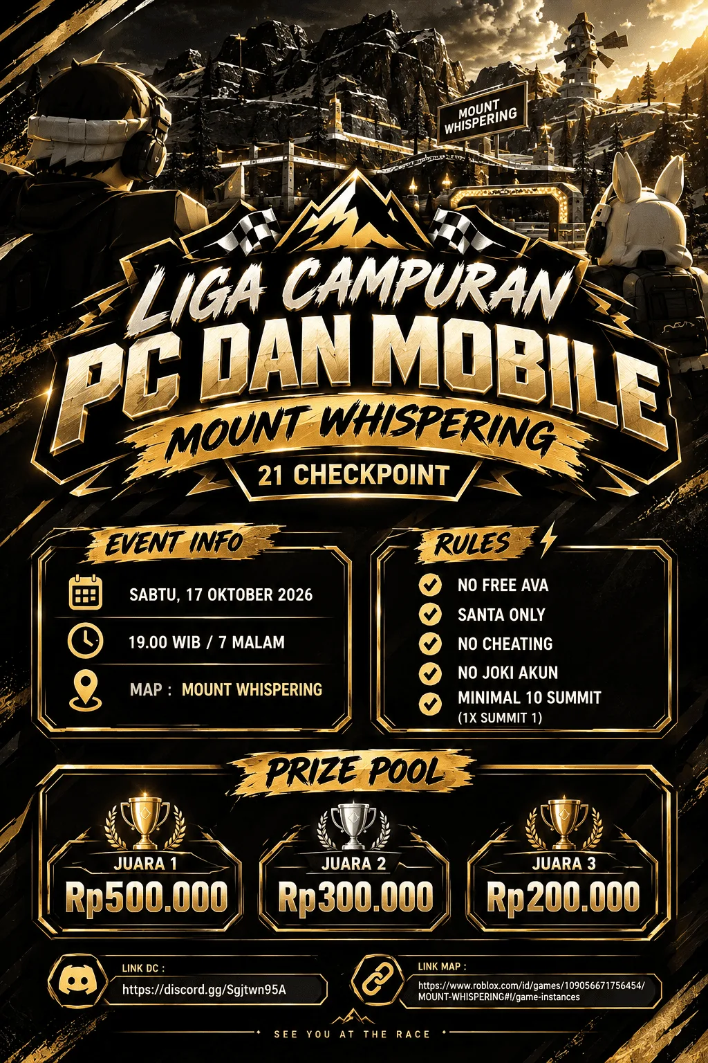 Poster LIGA CAMPURAN PC DAN MOBILE