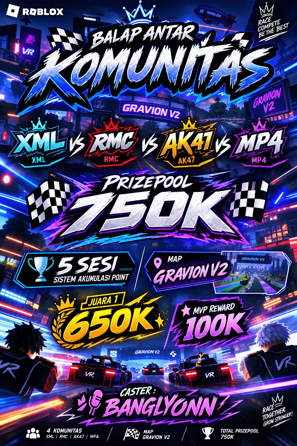 BALAP ANTAR KOMUNITAS XML VS RMC VS AK47 VS MP4