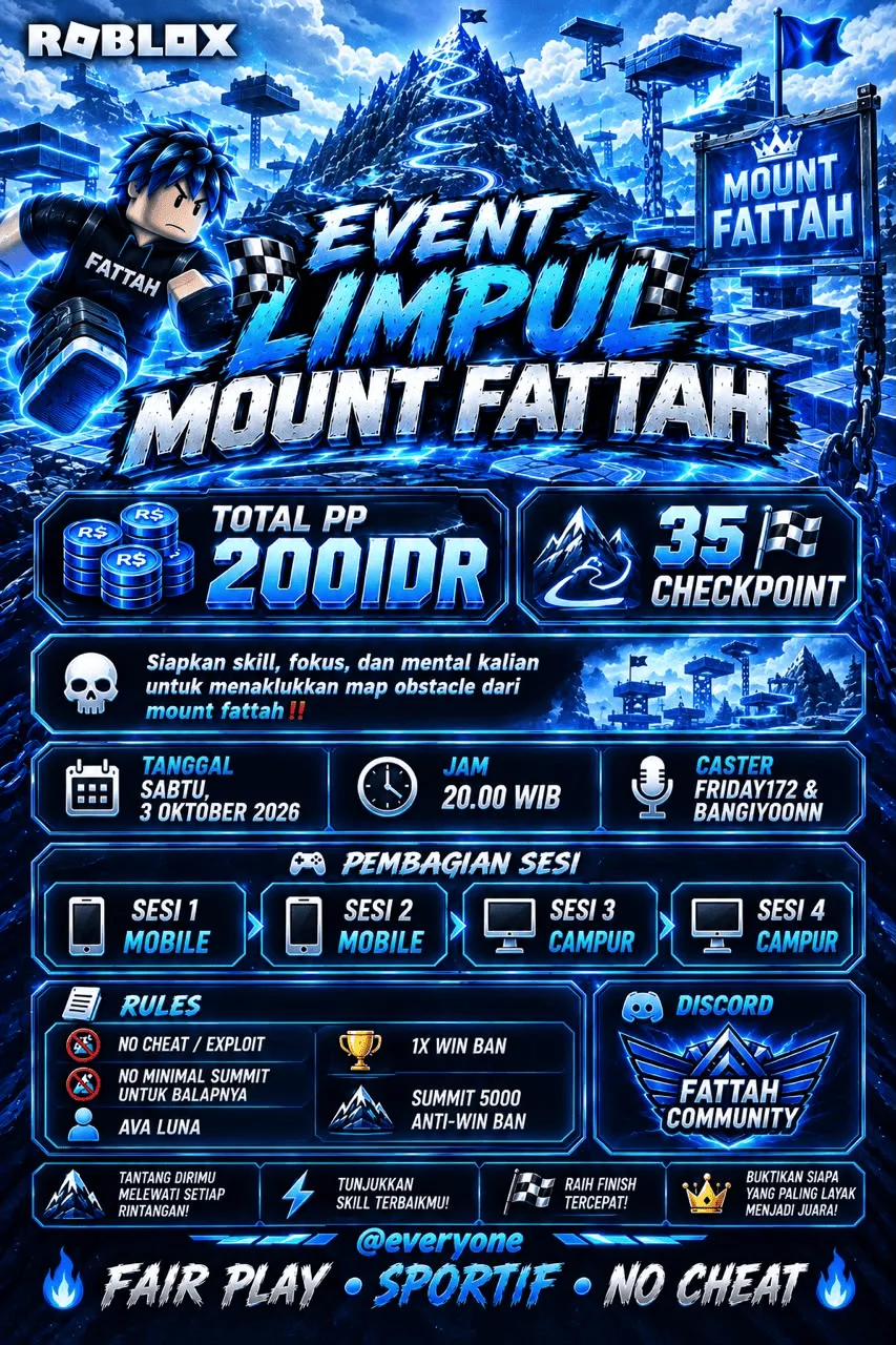 Poster EVENT LIMPUL MOUNT FATTAH