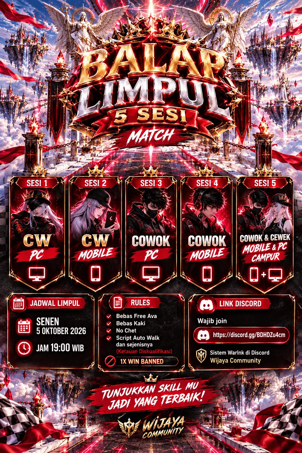 Poster EVENT BALAP LIMPUL — ARM OBSTACLE